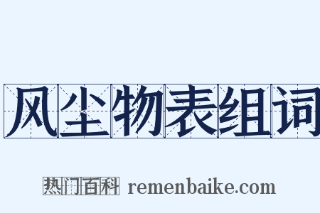 风尘物表组词是什么意思的图片